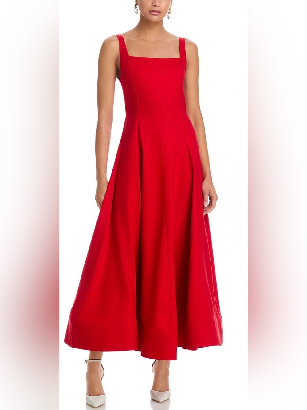 Alice + Olivia Polly Seamed Dress in Chili Pepper. Size 6